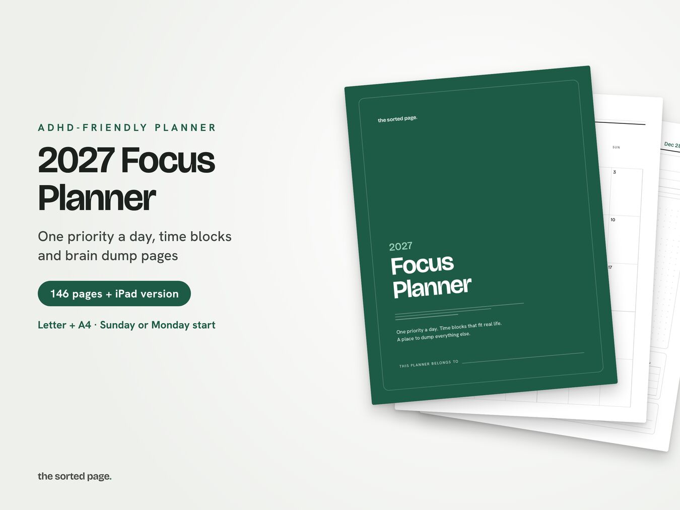 2027 Focus Planner cover and pages